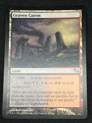 Magic the Gathering MTG Graven Cairns Land Shadowmoor Rare - Image 1 of 2