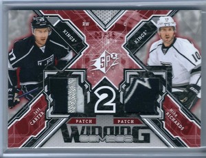 2013-14 UD SPx Winnig Combos Patch Jeff Carter/Mike Richards 03/15 - LA Kings