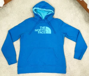 NORTH FACE Half Dome Logo Pullover Long-Sleeve Hoody Size L Borealis Blue/Frosty - Picture 1 of 9