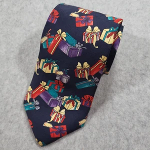 Corbata de Colección Lands End Para Hombre Azul Regalos de Navidad Aprox 57"x3.5" Hecha en EE. UU. - Imagen 1 de 8