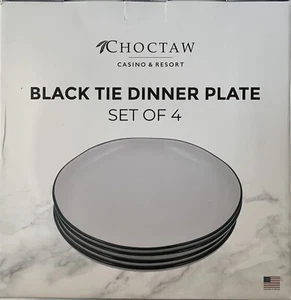 Juego de 4 platos de cena Black Tie NUEVO - Imagen 1 de 5