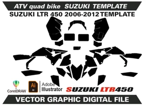 SUZUKI LTR 450 2006-2012 template Vector AI CDR EPS A70 - Bild 1 von 1