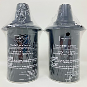 Lot of 2 Mainstays Torch Fuel Canister 12 fl oz Metal Snuffer No Fuel New