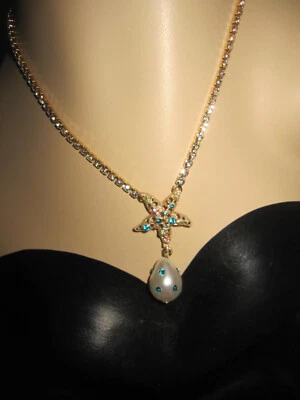 BETSEY JOHNSON CRUISE CONTROL STARFISH WITH BLING AND FAUX PEARL NECKLACE - Image 1 of 4