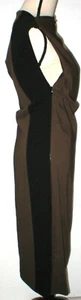 New Womens 4 6 NWT Balenciaga Paris Dress Designer 40 Italy Black Brown Silk Wor - Picture 1 of 12