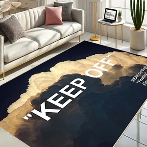 Modern rug, Keep Off Rug, Designer Rug, Statement Rug - Picture 1 of 11
