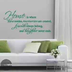 Home Is Where Love Resides Vinyl Wandtattoo Aufkleber - Bild 1 von 4