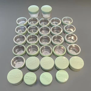 Brillo de labios y polvo Clinique VACÍO frascos tapas juego de simulación manualidades de viaje - Imagen 1 de 20