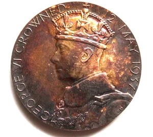 Great Britain. 1937 George VI - Coronation Medal.. Silver, 32mm.. gEF - Picture 1 of 4