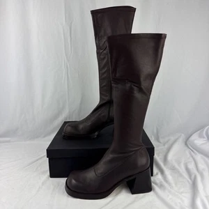 MIISTA Hedy Brown Stretch Tall Boots Size 40 EU 9.5 US - Picture 1 of 7