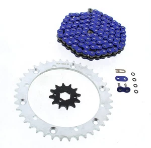 Blue O-Ring 98L Chain & Silver Sprocket 12/40 for 2001-04 Yamaha YFM 350 Warrior - Picture 1 of 4