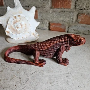 Komodowaran Echse geschnitzt Kunst Deko Skulptur  Tier  Bali  Reptil  - Bild 1 von 8