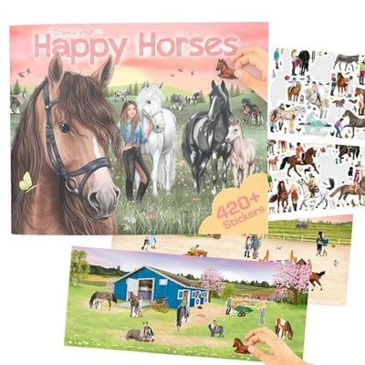 DEPESCHE - CREATE YOUR HAPPY HORSES STICKERBUCH PFERDE NEU OVP