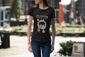 Retro Led Zeppelin Tour Shirt Distressed 70s Music Band Tee Classic Rock Unisex - Bild 1 von 6