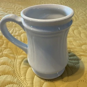 Syracuse China Footed Mug Creamy White Paneled Made in USA 5" Tall - Picture 1 of 3