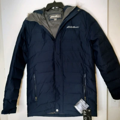 Eddie Bauer Boundary Pass Hooded Men's Parka Coat Blue Small NWT - Image 1 of 4