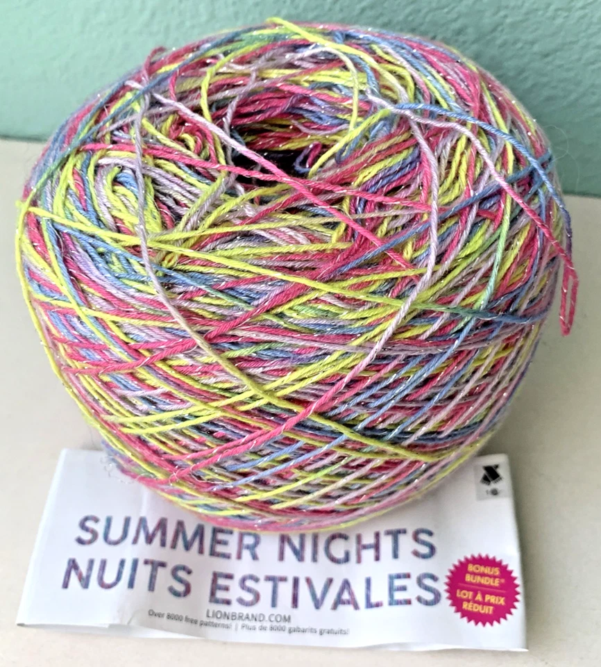 Lion Brand - SUMMER NIGHTS #309 Passion Fruit - 7 oz Acrylic Blend  BONUS BUNDLE - Image 1 of 4