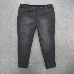 DG2 Diane Gilman Jeggings Womens 2X Black Pull On Stretch Skinny Denim Pants - Picture 1 of 10