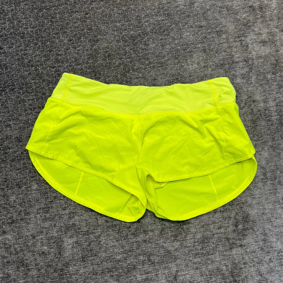 Pantalones Cortos Deportivos Lululemon Speed Up 2.5" Talla 6 Amarillo Neón para Correr Foto 1 de 4