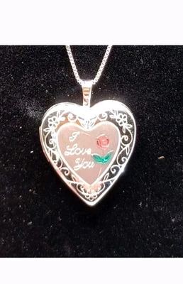 Heart Necklace With Diamonds 925 NWT - Image 1 of 4