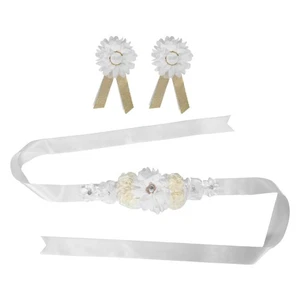 1 Set Flower Belt: Floral Maternity Sash Belt For Mom-To-Be - Comfortable - Picture 1 of 20