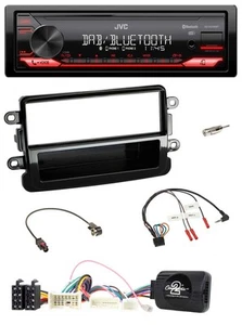 JVC DAB Lenkrad Bluetooth USB Autoradio für Dacia ab 2012 piano schwarz - Bild 1 von 10