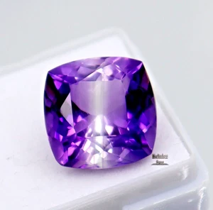 Purple Amethyst 10 Ct Loose Gemstone Cushion Shape Certified Natural Gemstone - Picture 1 of 8