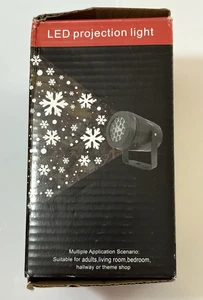 USB LED Projection Light White Snowflakes Christmas - Picture 1 of 4