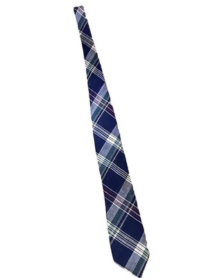 Corbata tejida a cuadros tartán verde azul y rojo Land’s End para hombre EE. UU. 3,5” Foto 1 de 4