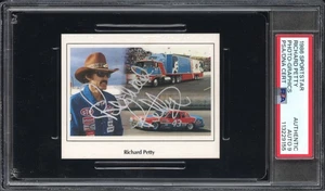 1986 Sportstar Photo-Graphics Richard Petty Signed Card Autograph PSA 9 Auto - Picture 1 of 2