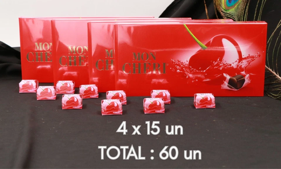 8 X 157g FERRERO Mon Cheri Pralines Chocolate With Cherry Filled Production