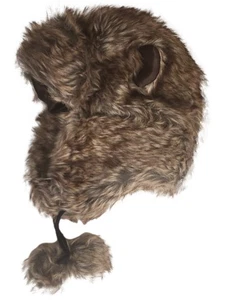 D&Y Damen Plüsch Flauschige Braunbär Ohren Trapper Mütze Kappe - Bild 1 von 1