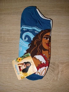 Disney Moana 2 No-Show Socks 5 Pair NEW /w Tags Fits shoe size 4 - 10 - Picture 1 of 6