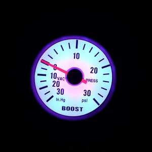 Turbo Boost Vacuum Press Gauge Meter For Auto Car 2 52mm 0~30in.Hg / 0~30PSI TD - Picture 1 of 9