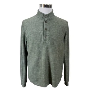 Marine Layer Men's Pullover Green 1/4 Button Long Sleeve Outdoor 14508 Sz M - Picture 1 of 9