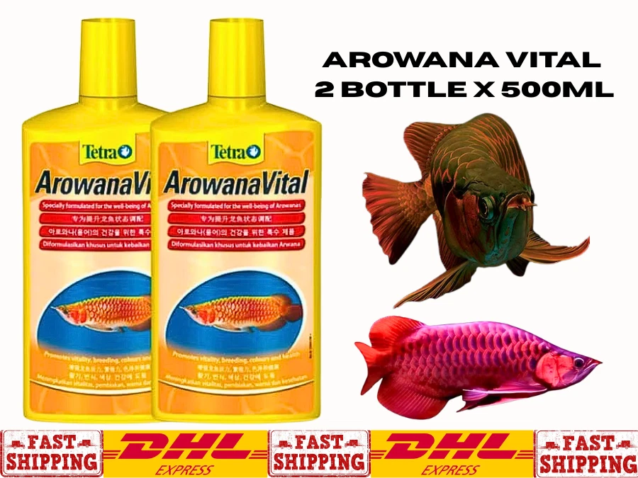 TETRA AROWANA VITAL 2*500ML | B-VITAMINS + IODINE | BOOSTS COLOR, GROWTH, HEALTH - Image 1 of 4