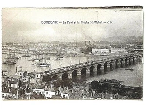 Alte AK Bordeaux Frankreich Brücke Jugendstil 1890-1914 Schiff  - Bild 1 von 8