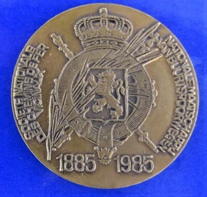 BELGIUM medal 1885-1985 SOCIETE NATIONALE DES CHEMINS DE FERVICIN Ø 34.8-20.0gr - Picture 1 of 2