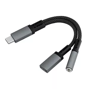 USB C to 3.5mm Aux with PD 60W Charging Dongle Cable For iPhone 16/15 Pro Max - Picture 1 of 4