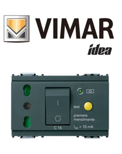 VIMAR - IDEA SERIE 16283 - STECKDOSE 2P+T - INT. THERMOMAGNET DIFF. C16 - 3 MODULE - Bild 1 von 1