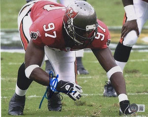 FOTO 8X10 FIRMADA POR SIMEON ARROZ AUTO BECKETT/BAS WITN W231670 TAMPA BAY BUCCANEERS - Imagen 1 de 1