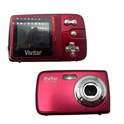 Vivitar ViviCam 7022 Digital Camera 7.1MP 4x Zoom 1.8" LCD Display Red Compact - Image 1 of 4