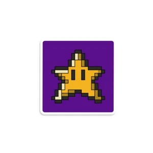 Mario Star Mini Sticker - Picture 1 of 13