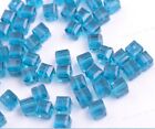 Vente en gros perles d'espacement en verre cristal rond à facettes cubes carrées 4 mm 6 mm 8 mm
