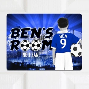 Personalised Everton Door Sign Boys Football Bedroom Plaque Kids Room Gift CFD22 - Picture 1 of 7