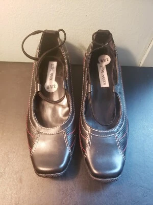 Zapato sin cordones Steve Madden para mujer talla 8,5 cuero negro lindo y elegante  Foto 1 de 4