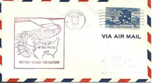 First Jet Airmail Flight Cover Chicago ILL March 22 1959 AAMC#J51W - Picture 1 of 1