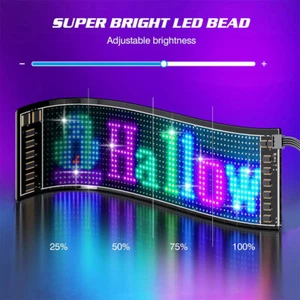 Auto LED Werbetafel Display Laufschrift Leuchtschrift flexibler Anzeige USB - Bild 1 von 24