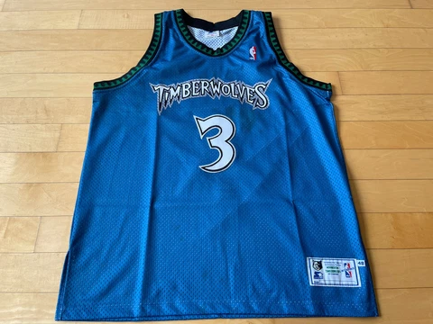100% Authentic Starter Stephon Marbury #3 Minnesota TIMBERWOLVES Jersey Sz 48 Cover