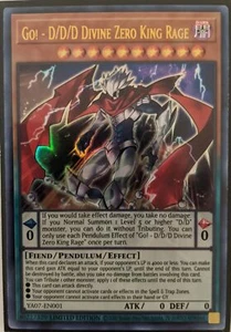 YuGiOh Go! - D/D/D Divine Zero King Rage Ultra Rare YA07-EN001 - Bild 1 von 1